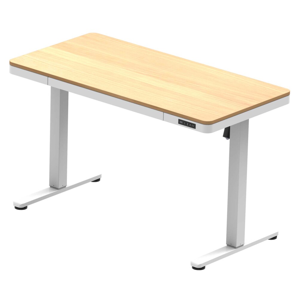 ESCRITORIO REGULABLE METAL-Y-MDF MARRON ASCEND