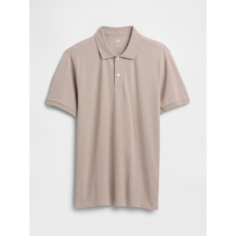 V-STRETCH PIQUE POLO - SOLID MEDIUM COOL BROWN