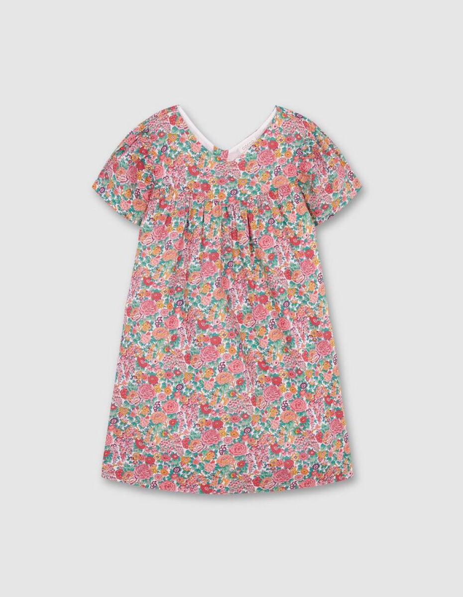 Vestido Flores De Liberty - Rosa 