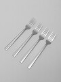 Tenedor Asher Set 4un. Plateado Brillante Color Unico