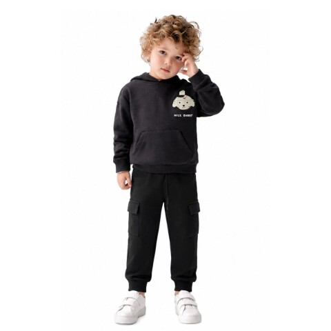BABUCHA FELPA 3/5 NEGRO