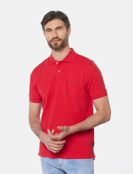 REMERA POLO LISA Rojo