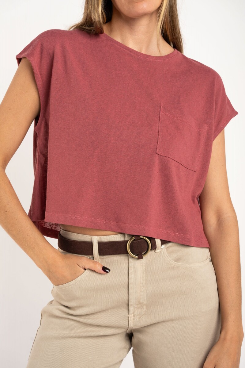 Remera Algodón - Burgundy 