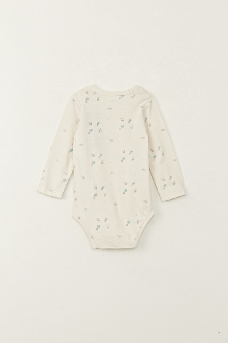 Body manga larga Beige