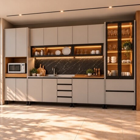 COCINA MODULADA 3.4 MT CON LUZ - ALMA COCINA MODULADA 3.4 MT CON LUZ - ALMA