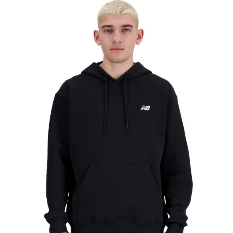 Canguro de Hombre New Balance Small Logo French Terry Hoodie Negro