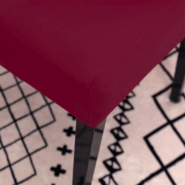 Funda Para Silla Comedor Cubre Asiento Elastizada Y Lavable Variante Color Rojo Oscuro
