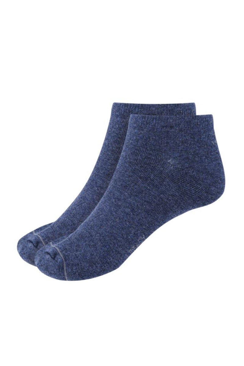 SOQUETE FINO - PACK X 3 - Azul 