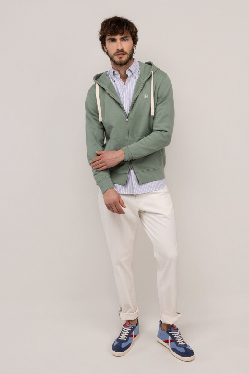 Sudadera Zipper Verde