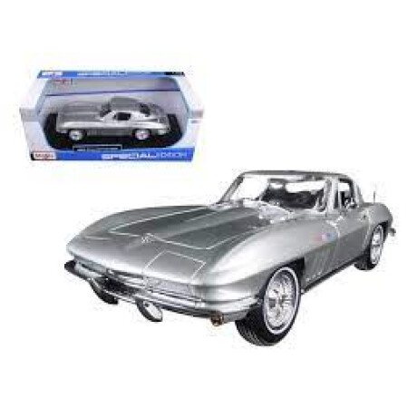 Maisto Chevrolet Corvette - 1965 - Escala 1: 18 - Plata Maisto Chevrolet Corvette - 1965 - Escala 1: 18 - Plata