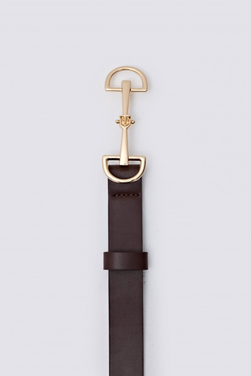 Cinturón doble hebilla chocolate