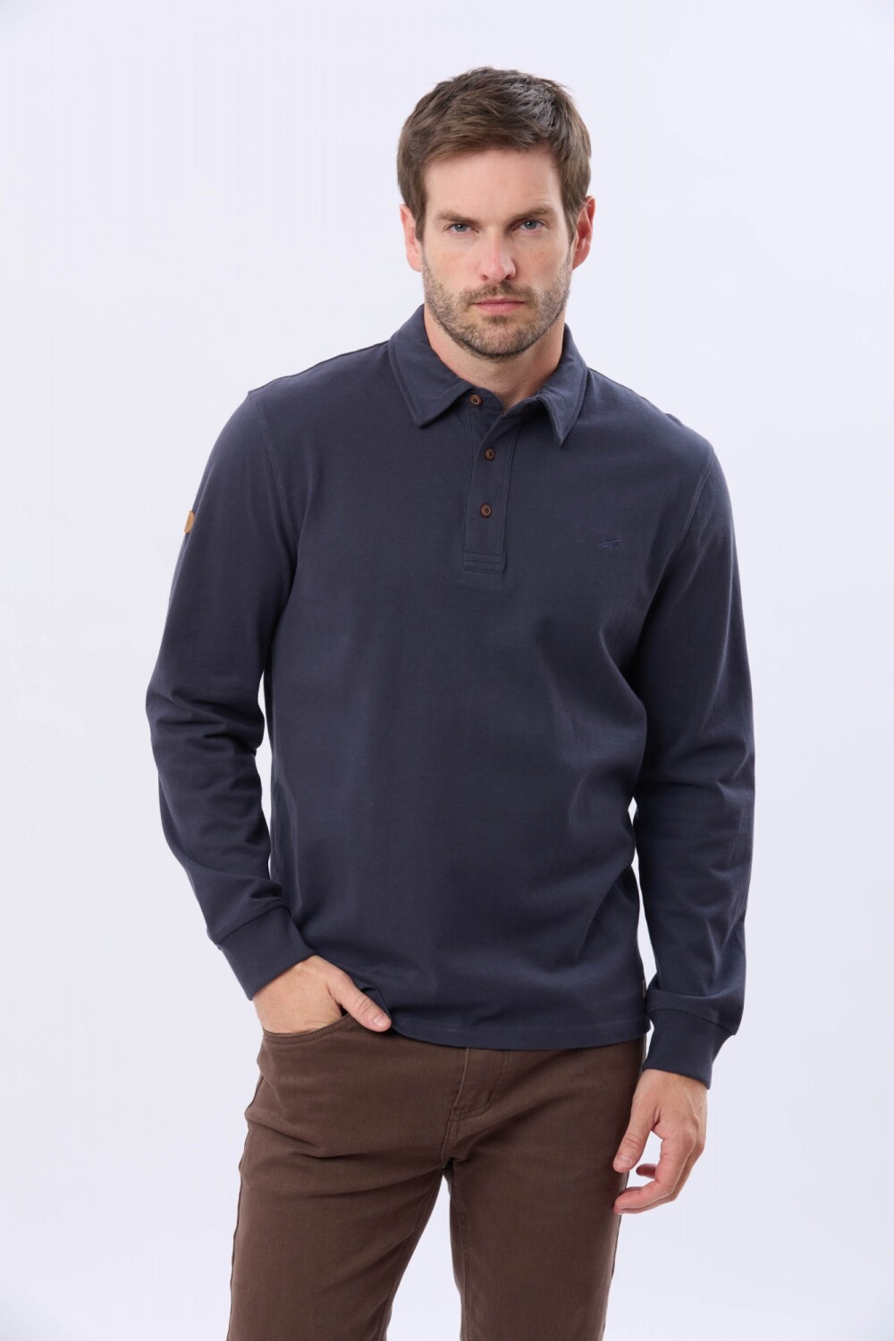 REMERA POLO JERSEY Azul