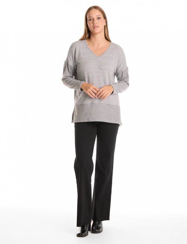 Buzo Soft Escote V GRIS