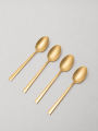 Cuchara Asher Set 4 Un. Dorado Brillante Color Unico