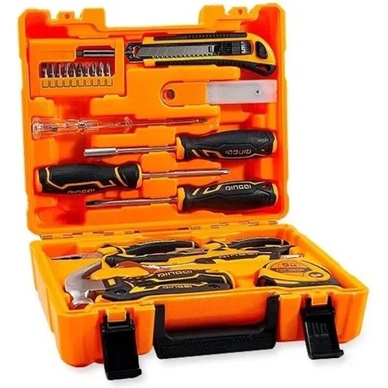 DINGQI JUEGO DE HERRAMIENTAS 38 PIEZAS & TALADRO 12V +VALIJA Dingqi Juego De Herramientas 38 Piezas & Taladro 12v +valija