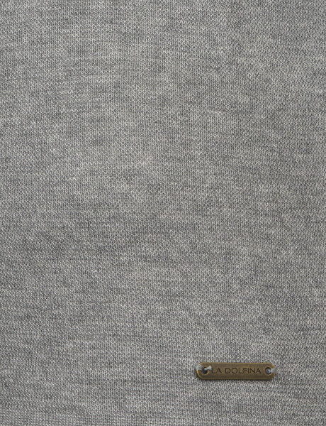 T-shirt tejida lisa gris
