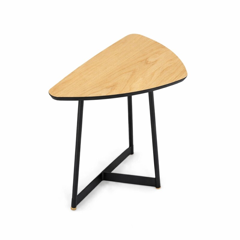 MESA LATERAL TRIANGULAR - MADERA CLARA - PATAS GRAFITO MESA LATERAL TRIANGULAR - MADERA CLARA - PATAS GRAFITO