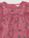 Vestido Estampado De Flores Con Volantes Rosa
