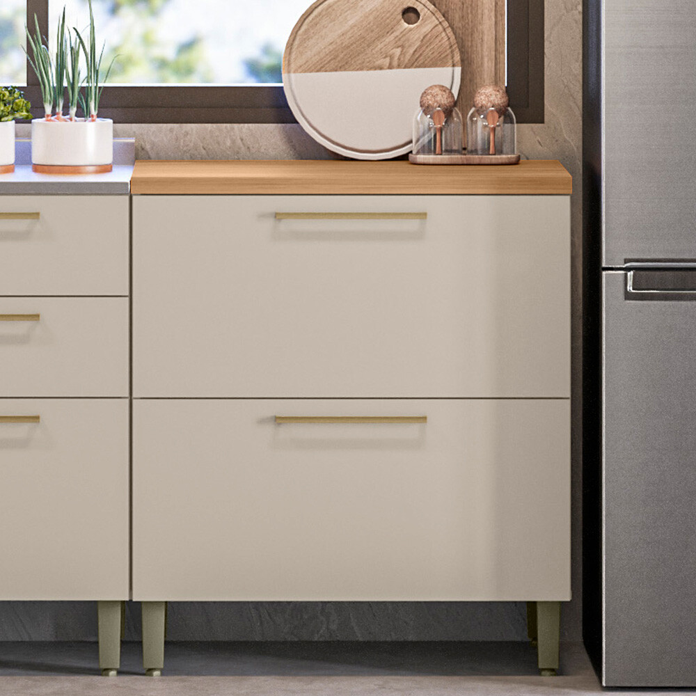 MODULO BAJO MESADA DOS CAJONES MODELO ATENA Modulo Bajo Mesada Dos Cajones Modelo Atena