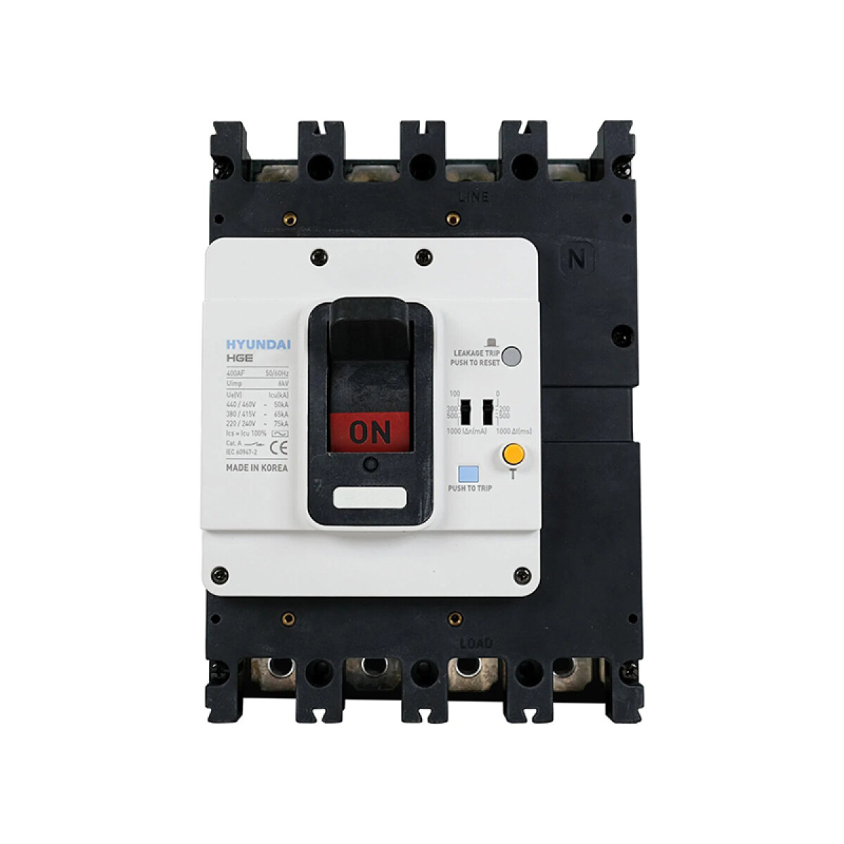 Interruptor termodiferencial 4P 100A 26kA - HY4550 