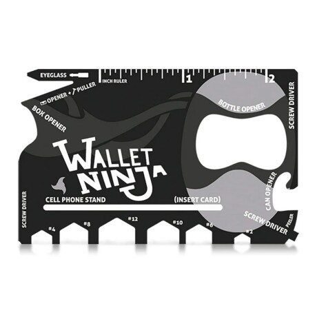 Tarjeta Multiuso De Bolsillo Ninjawallet Herramienta 18 En 1