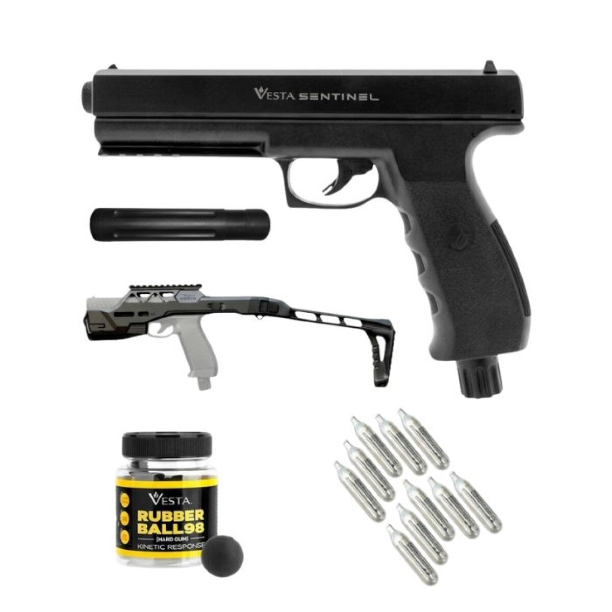 Combo Vesta Sentinel .50 Pistola Y Accesorios 