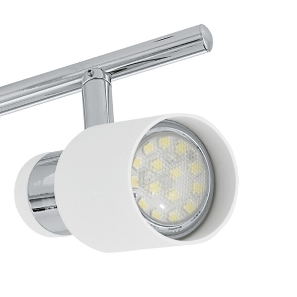 Spot varal blanco/cromo 3XGU10 INCL 5W DAVIDA EG2064