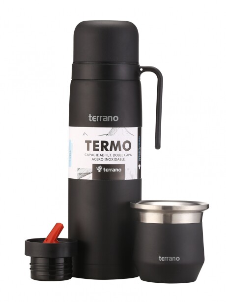 Kit Termo Manija Rigida + Mate Flap Negro