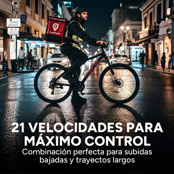 Bicicleta Crolan Montaña Rod 27.5 Freno Disco 21 Vel Shimano Color Negro Rojo