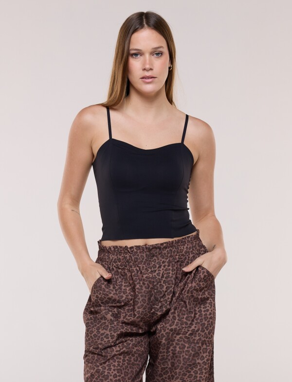 Top Crop Corse NEGRO