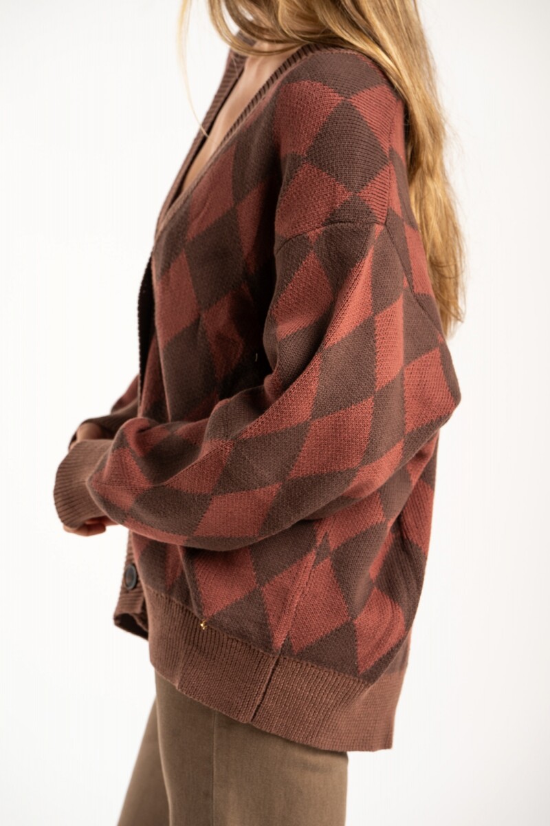Cardigan Rombos Chocolate