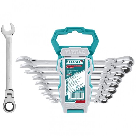 Set De 8 Llaves Combinadas - Fijas Y Móviles Con Crique Set De 8 Llaves Combinadas - Fijas Y Móviles Con Crique