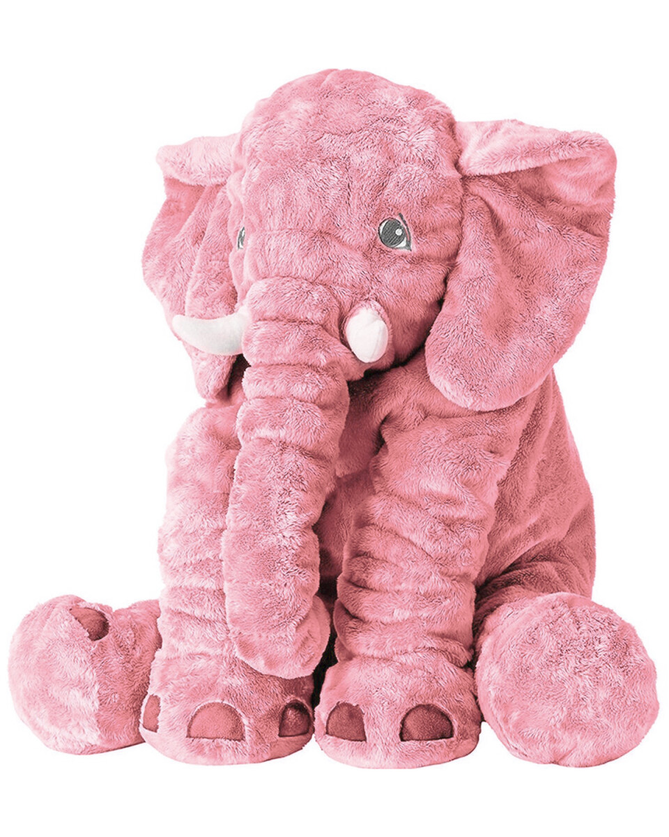 Almohadón de apego elefante de peluche 60x48cm - Rosa 