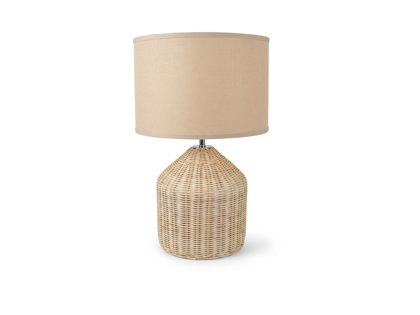 Lámpara de Mesa en rattan y Metal 