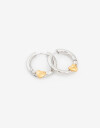 Aros Argollas Metal Aros Argolla De Acero Mixplating - Combinacion Bicolor