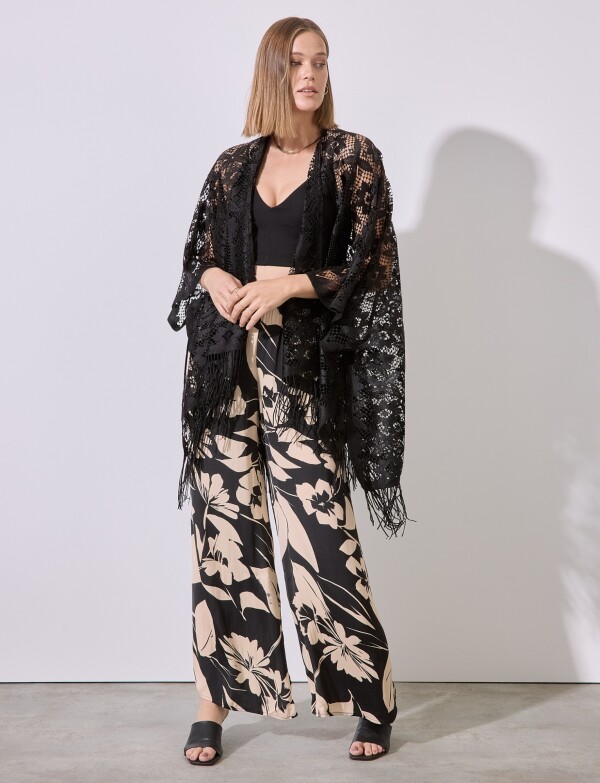 Kimono Calado NEGRO