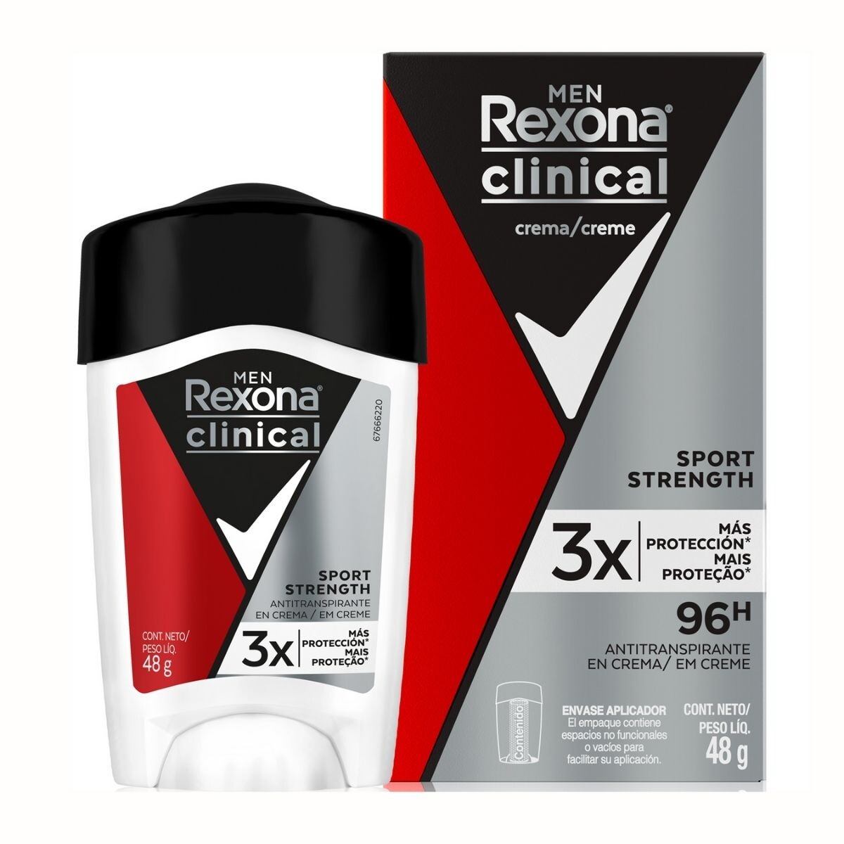 Desodorante Rexona en Barra Men Clinical Clean 48 GR - Sport 48 GR 