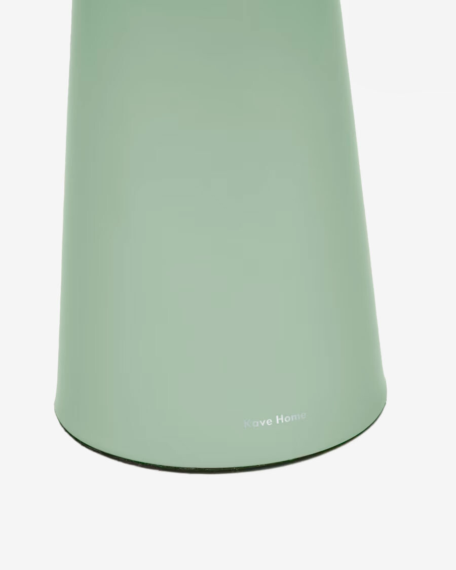 Lámpara de mesa grande de exterior Arenys de metal con acabado pintado verde claro Lámpara de mesa grande de exterior Arenys de metal con acabado pintado verde claro