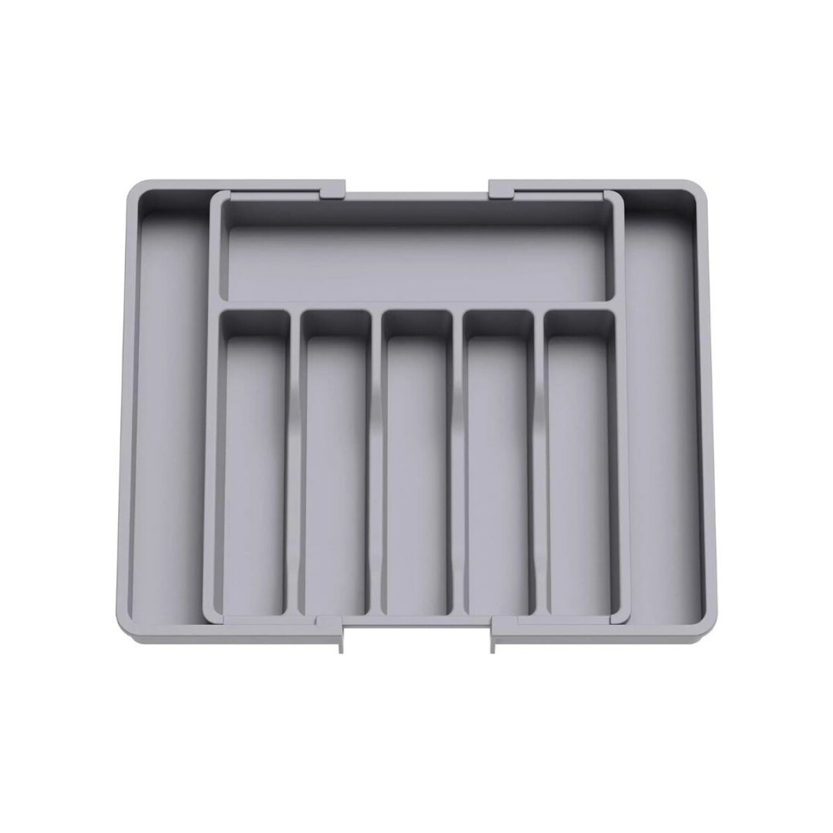 Cubiertero Organizador Cubiertos Extensible Cajon Cocina Gris 