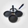 Sartén para hamburguesas Comet 4 moldes Negro