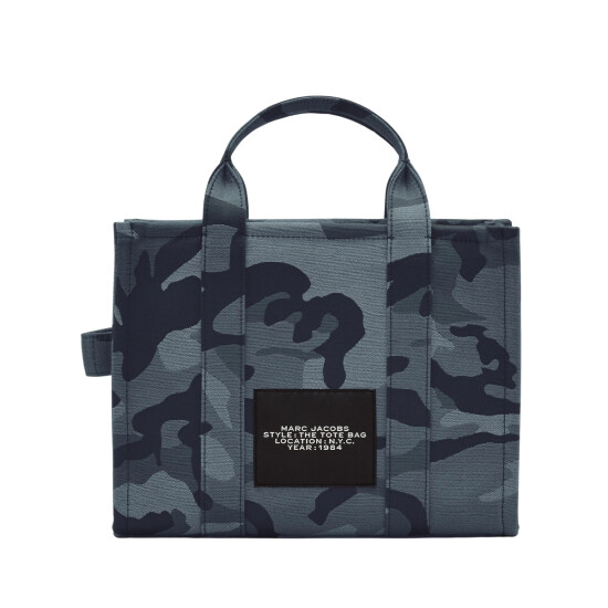 MARC JACOBS - THE CAMO JACQUARD MEDIUM TOTE BAG Azul Oscuro