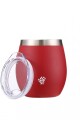MATE TERRANO ACERO C/ TAPA 130ML ROJO