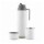 Set Matero Bologna Termo 1L + Mate Térmico Acero Inoxidable Blanco