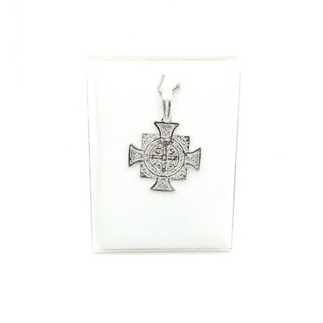 Cruz de Plata 925 San Benito Largo 2.4 cm x 2.4 cm