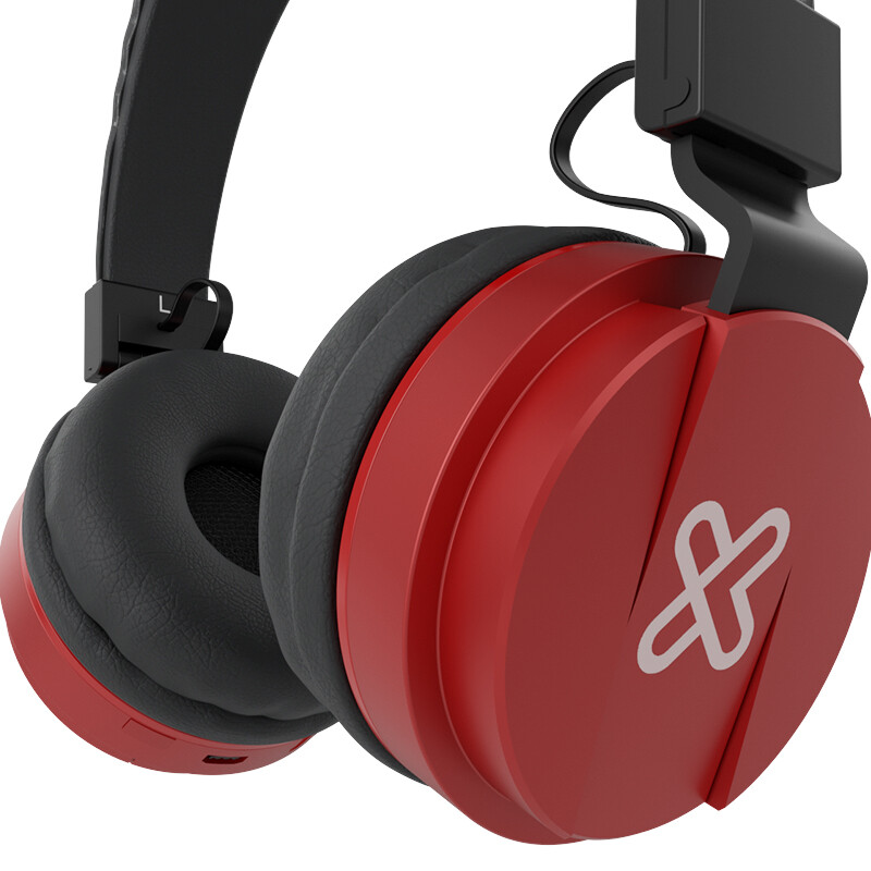 AUDIFONOS BLUETOOTH KLIPXTREME ROJOS,DIADEMA ERGONOMICA, MICROFONO