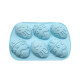 Molde de Silicona Huevos de Pascua x6 Molde de Silicona Huevos de Pascua x6