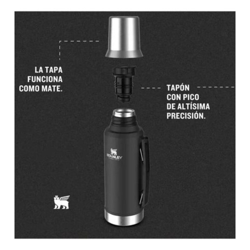 Termo Y Mate 2 En 1 Stanley Classic Mate System 1,2 L Para Preparar Mate Cream Gloss