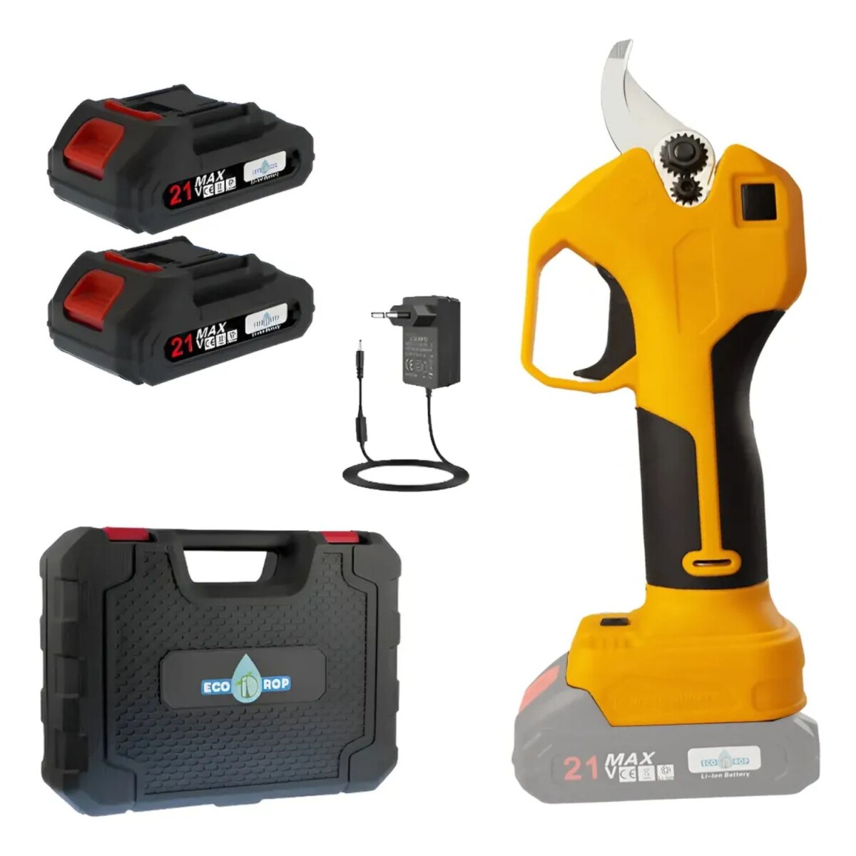 Tijera Podar Ecodrop MAX con 2 Baterías 21v + Cargador 