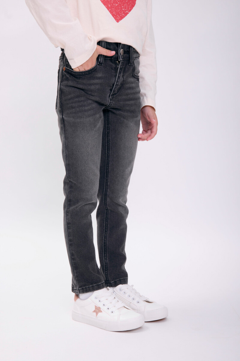 Pantalón jean skinny Gris Oscuro