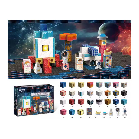 Puzzle de 101 piezas imantado infantil Azul